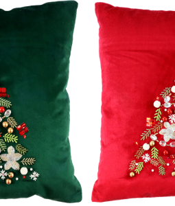 3136 CUSHIONCOVER VELVET NOEL 45X45 S/2